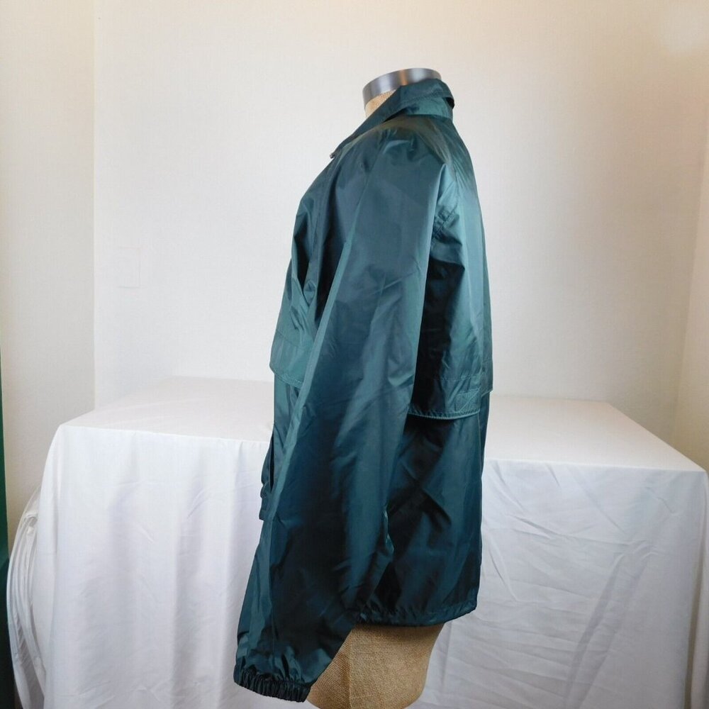 Sport-Tek By Port Authority Men Green Windbreaker Jacket WSDA Logo Size M Zipper - Picture 3 of 9